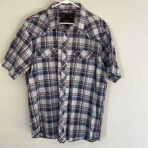Men’s vintage O’Neill short sleeve button up shirt, size extra-large